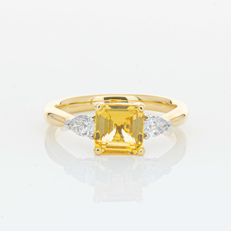 18ct Yellow Gold 1.58ct Golden Sapphire & Diamond Ayla Ring-Ring-Walker & Hall