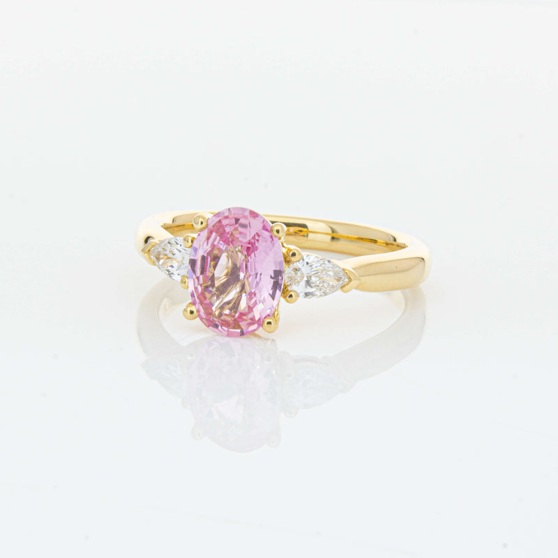18ct Yellow Gold 1.68ct Pink Sapphire & Diamond Ayla Ring-Ring-Walker & Hall