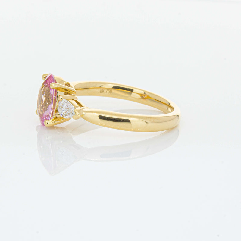 18ct Yellow Gold 1.68ct Pink Sapphire & Diamond Ayla Ring-Ring-Walker & Hall