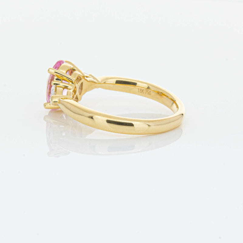 18ct Yellow Gold 1.68ct Pink Sapphire & Diamond Ayla Ring-Ring-Walker & Hall