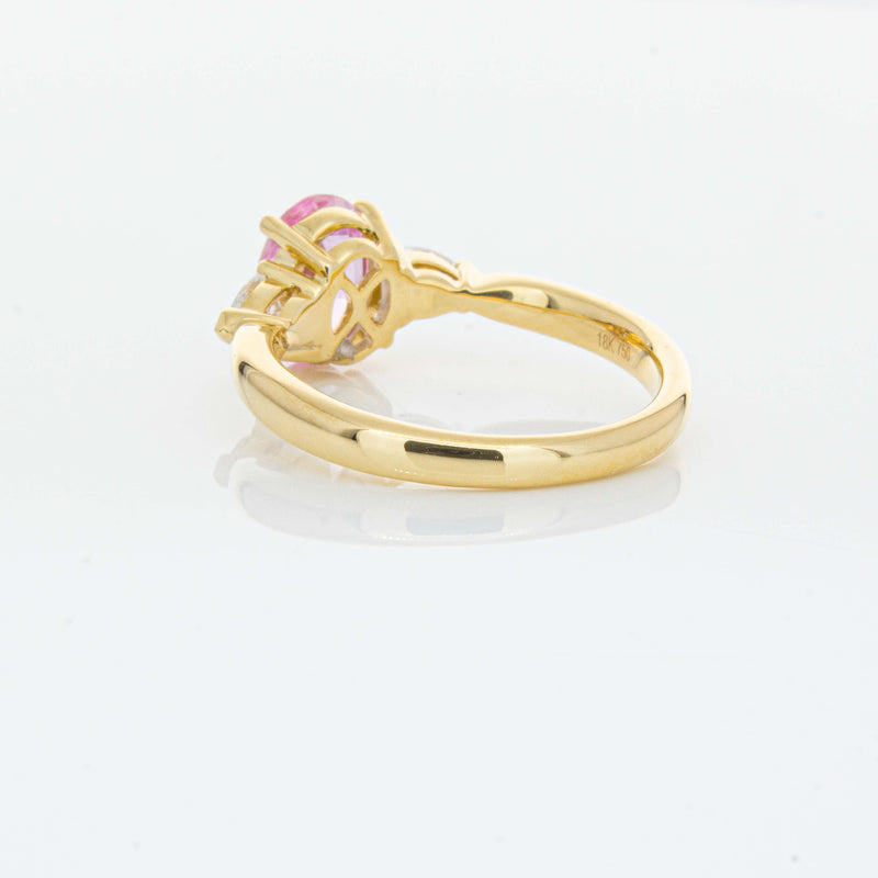 18ct Yellow Gold 1.68ct Pink Sapphire & Diamond Ayla Ring-Ring-Walker & Hall