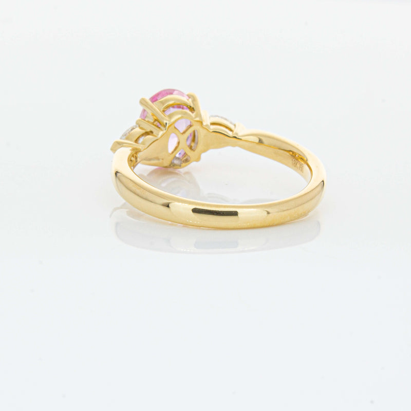 18ct Yellow Gold 1.68ct Pink Sapphire & Diamond Ayla Ring-Ring-Walker & Hall