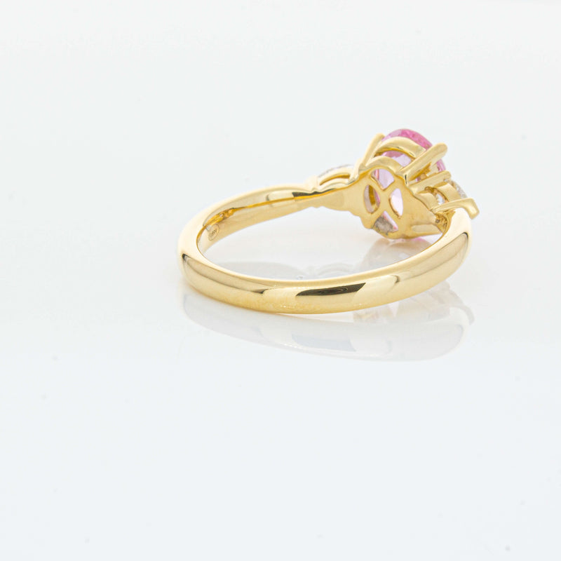 18ct Yellow Gold 1.68ct Pink Sapphire & Diamond Ayla Ring-Ring-Walker & Hall