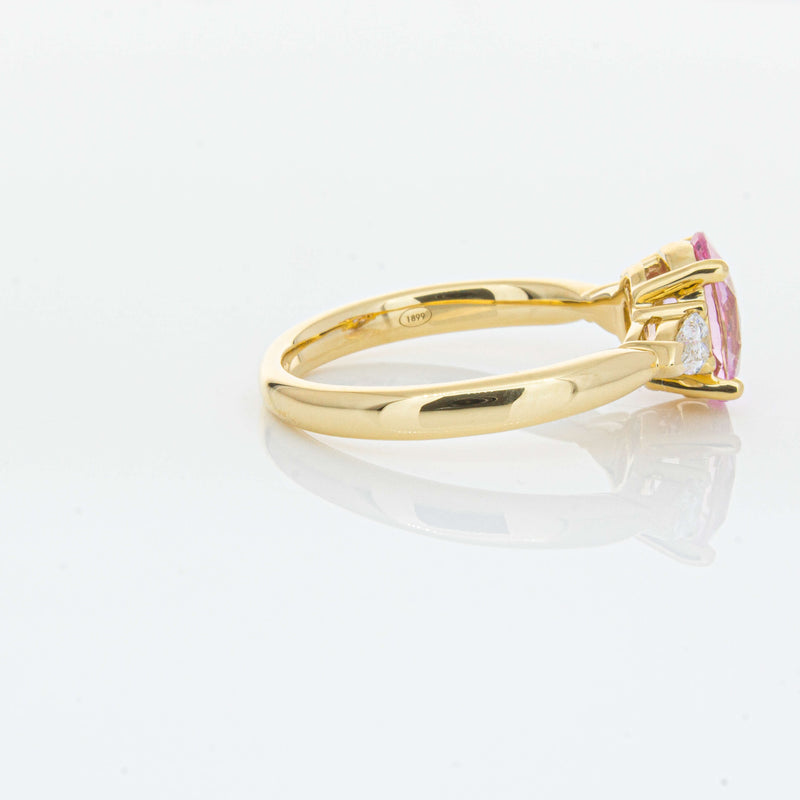 18ct Yellow Gold 1.68ct Pink Sapphire & Diamond Ayla Ring-Ring-Walker & Hall