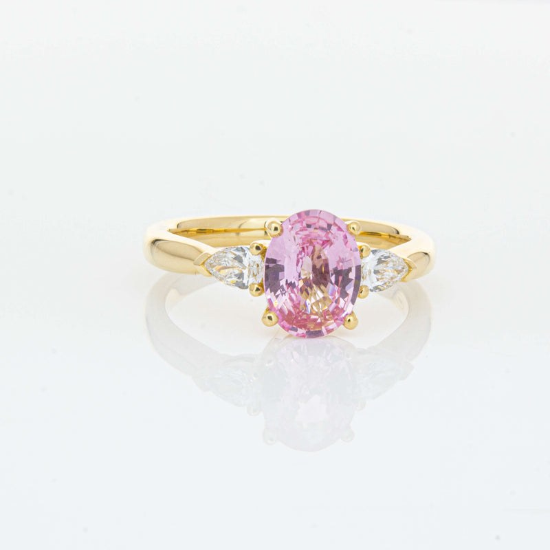 18ct Yellow Gold 1.68ct Pink Sapphire & Diamond Ayla Ring-Ring-Walker & Hall