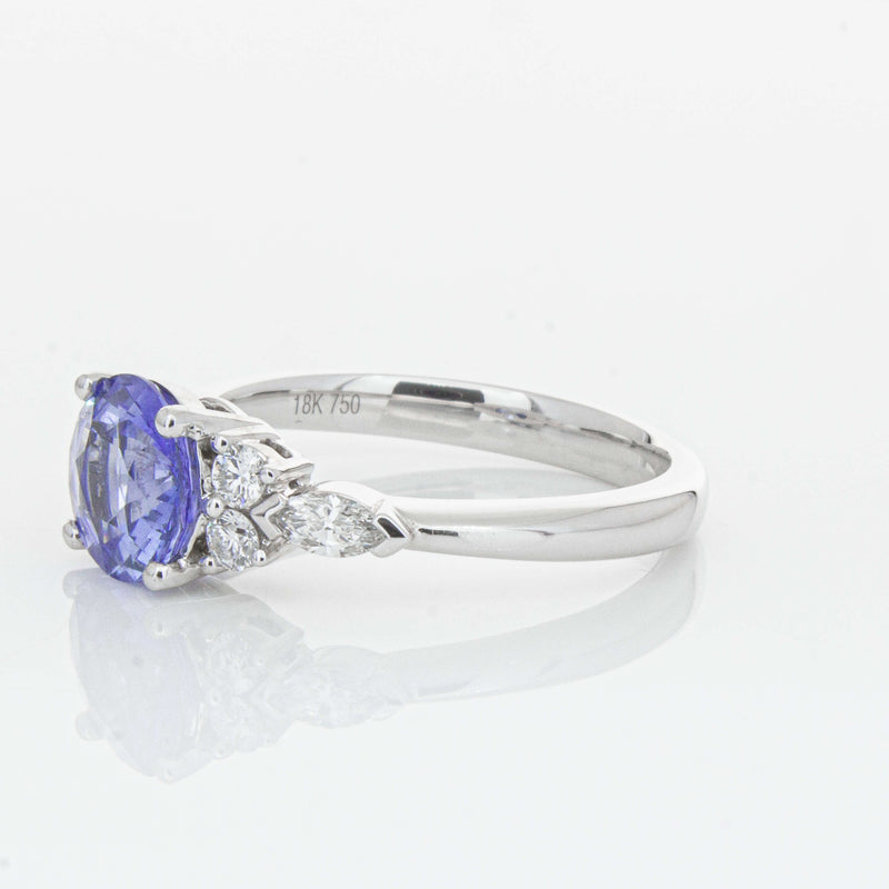 18ct White Gold 1.80ct Sapphire & Diamond Oriana Ring-Ring-Walker & Hall