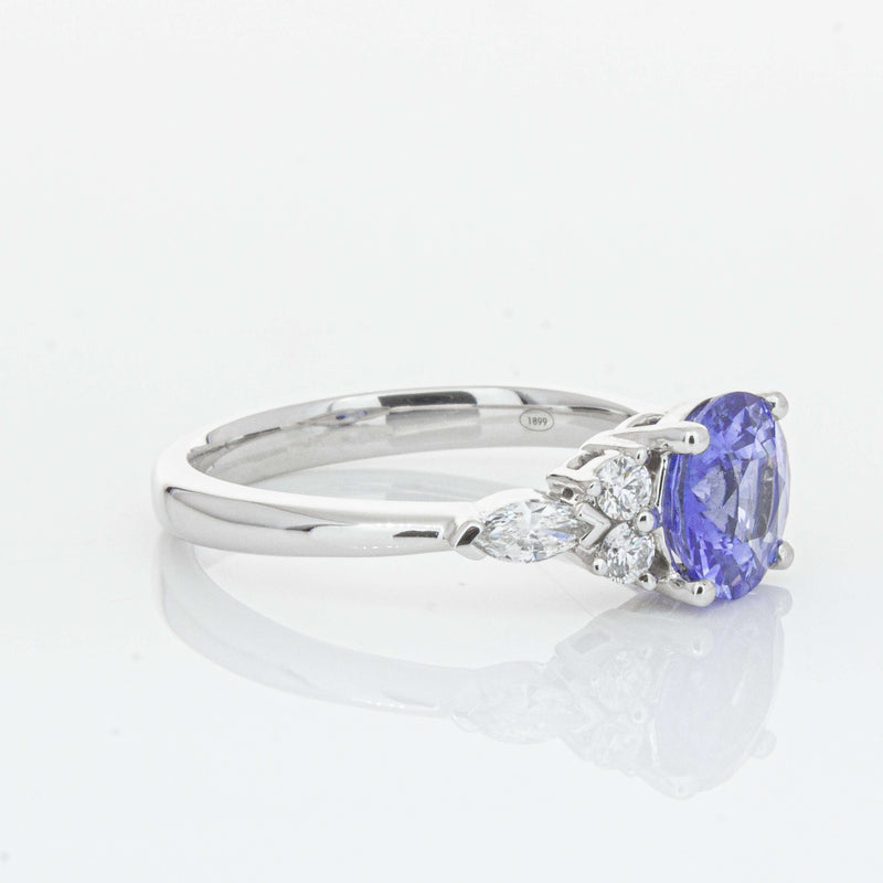 18ct White Gold 1.80ct Sapphire & Diamond Oriana Ring-Ring-Walker & Hall