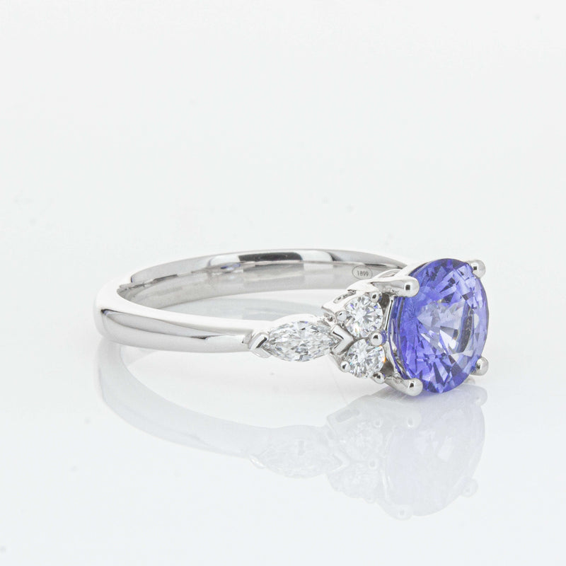 18ct White Gold 1.80ct Sapphire & Diamond Oriana Ring-Ring-Walker & Hall
