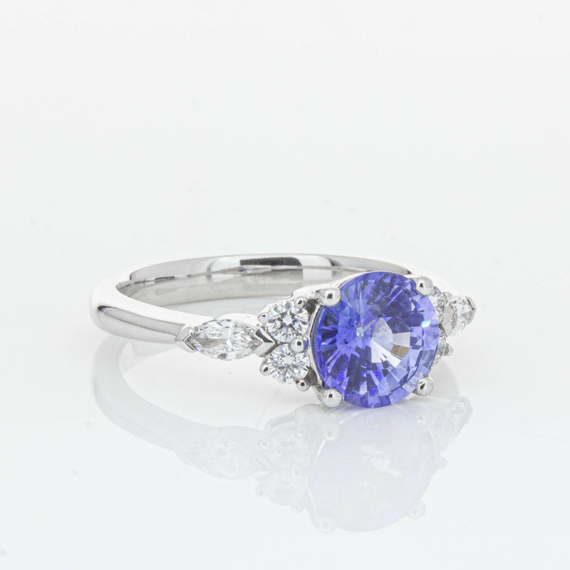 18ct White Gold 1.80ct Sapphire & Diamond Oriana Ring-Ring-Walker & Hall
