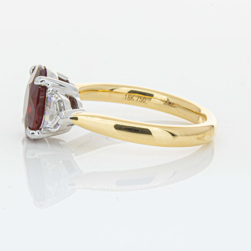 18ct Yellow Gold Ruby & Diamond Ring-Ring-Walker & Hall
