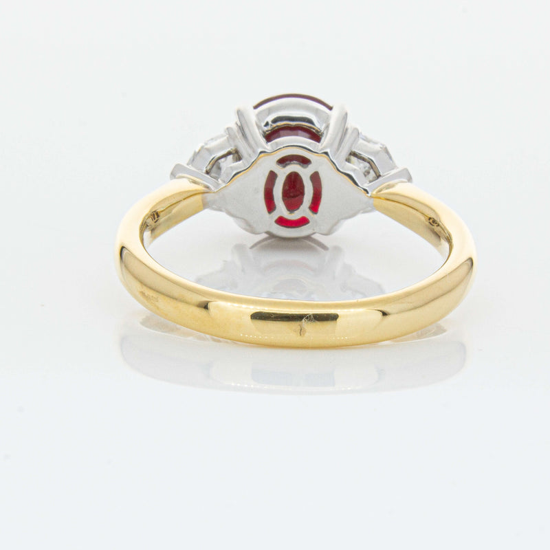 18ct Yellow Gold Ruby & Diamond Ring-Ring-Walker & Hall