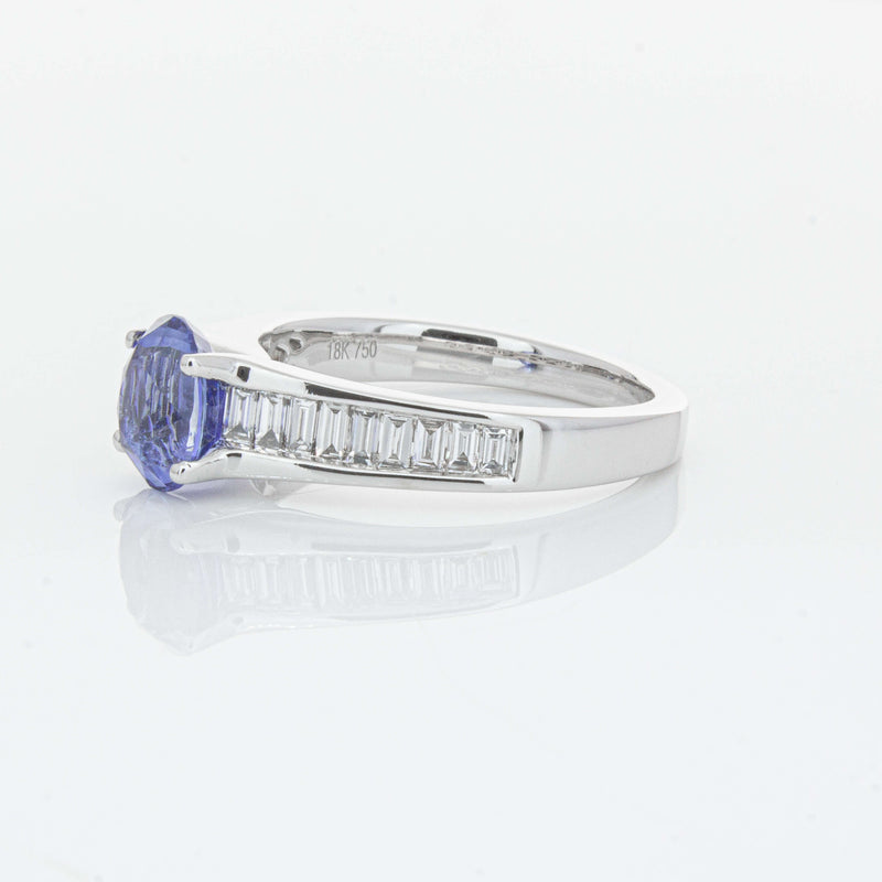 18ct White Gold 1.69ct Sapphire & Diamond Ring-Ring-Walker & Hall