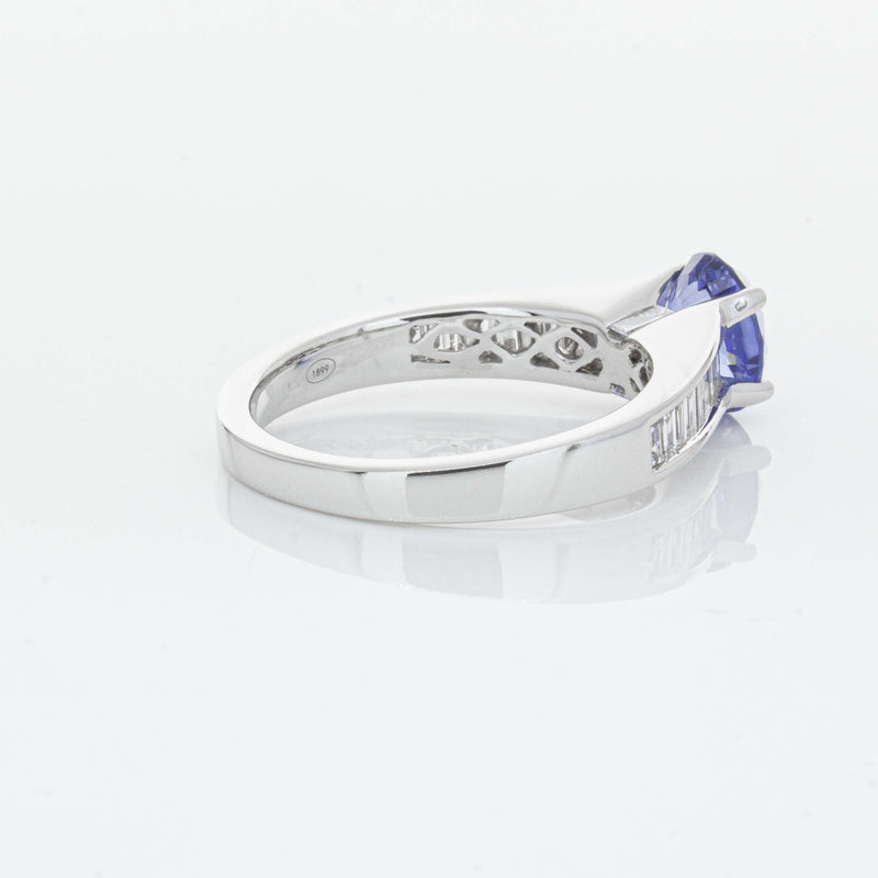 18ct White Gold 1.69ct Sapphire & Diamond Ring-Ring-Walker & Hall