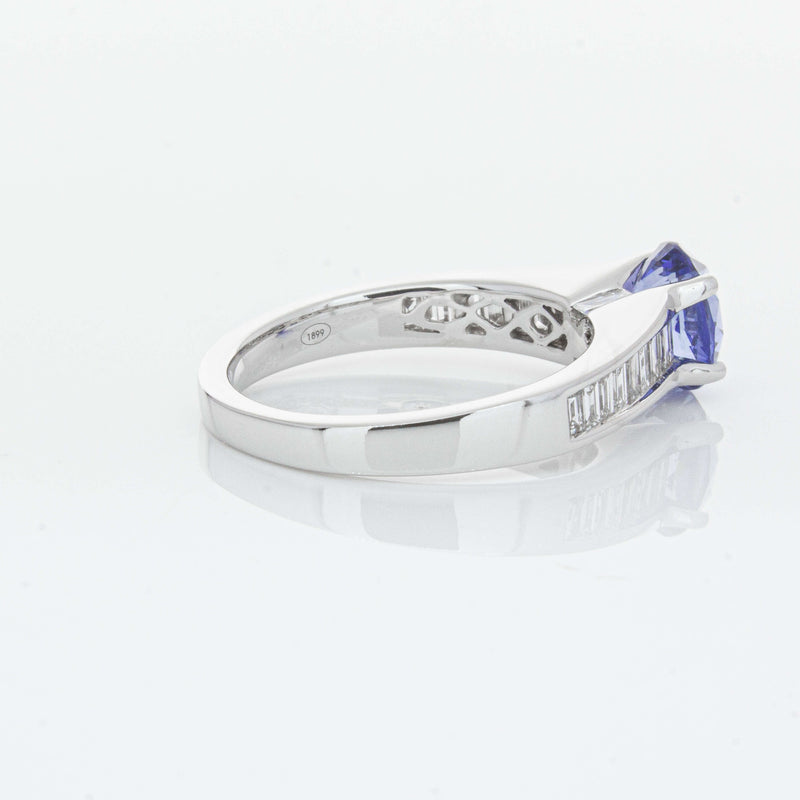 18ct White Gold 1.69ct Sapphire & Diamond Ring-Ring-Walker & Hall