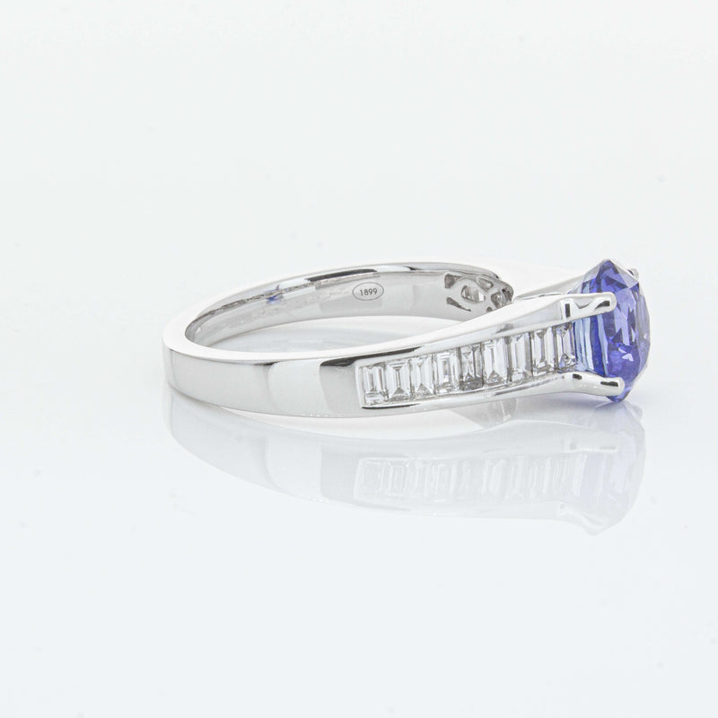 18ct White Gold 1.69ct Sapphire & Diamond Ring-Ring-Walker & Hall