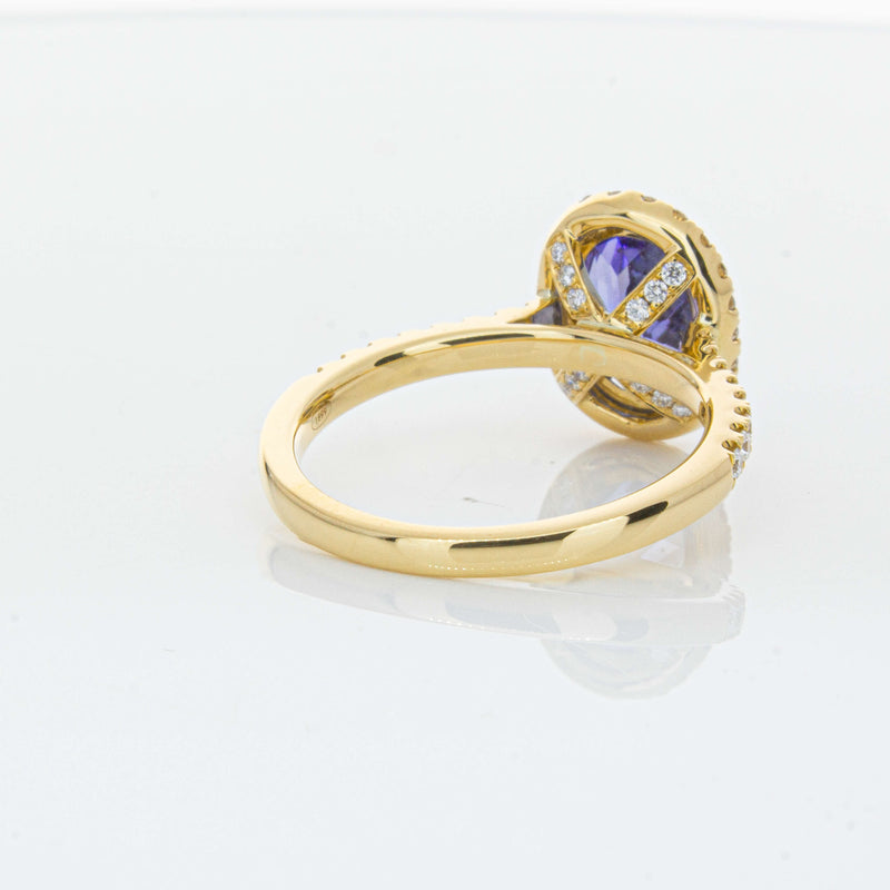 18ct Yellow Gold 1.95ct Tanzanite & Diamond Ring-Ring-Walker & Hall
