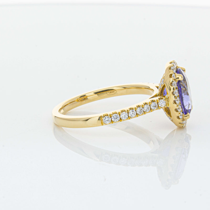 18ct Yellow Gold 1.95ct Tanzanite & Diamond Ring-Ring-Walker & Hall