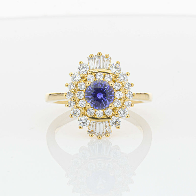 18ct Yellow Gold .71ct Sapphire & Diamond Kira Ring-Ring-Walker & Hall