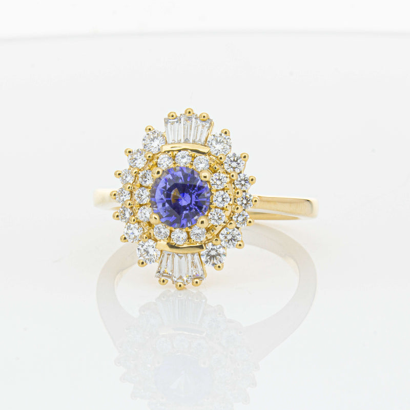 18ct Yellow Gold .71ct Sapphire & Diamond Kira Ring-Ring-Walker & Hall