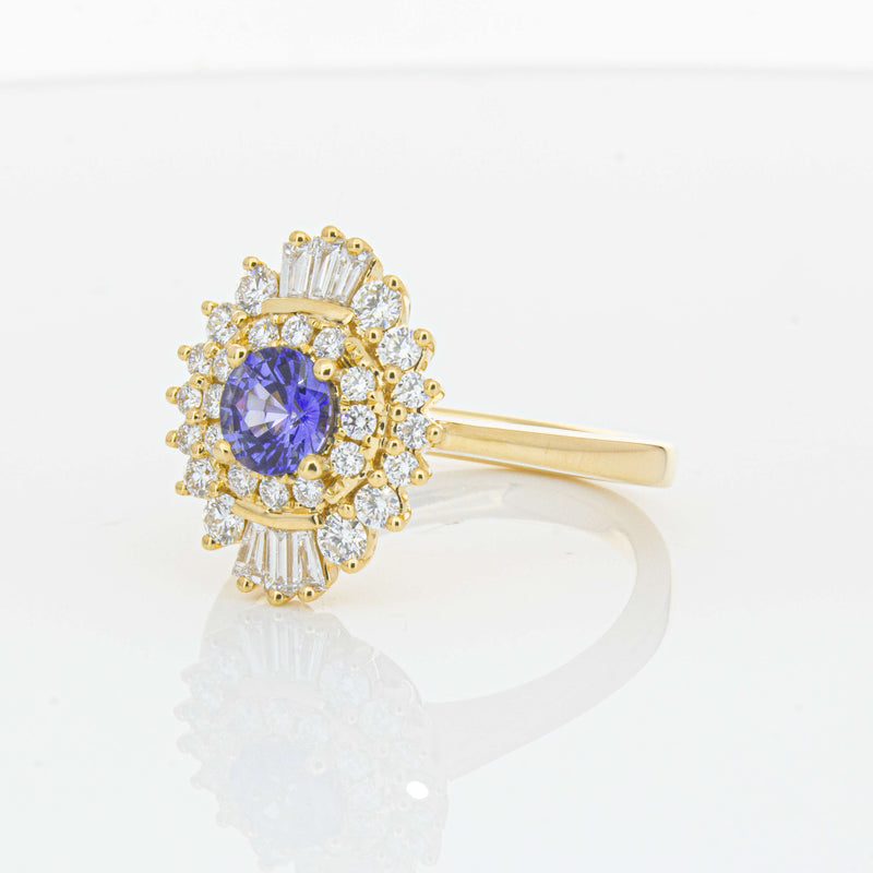 18ct Yellow Gold .71ct Sapphire & Diamond Kira Ring-Ring-Walker & Hall