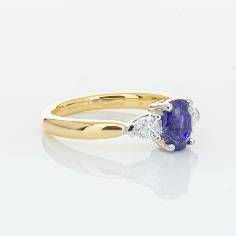 18ct Yellow Gold 1.25ct Sapphire & Diamond Ayla Ring-Ring-Walker & Hall