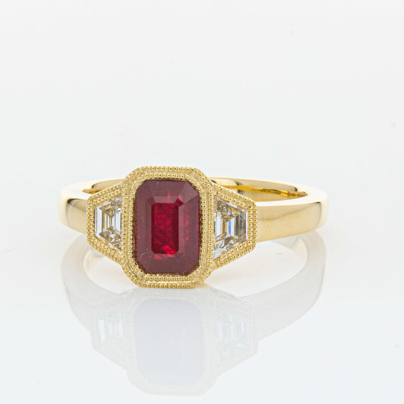 18ct Yellow Gold 1.59ct Ruby & Diamond Ring-Ring-Walker & Hall