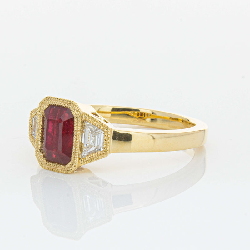 18ct Yellow Gold 1.59ct Ruby & Diamond Ring-Ring-Walker & Hall