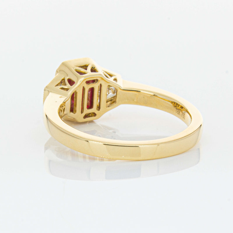 18ct Yellow Gold 1.59ct Ruby & Diamond Ring-Ring-Walker & Hall