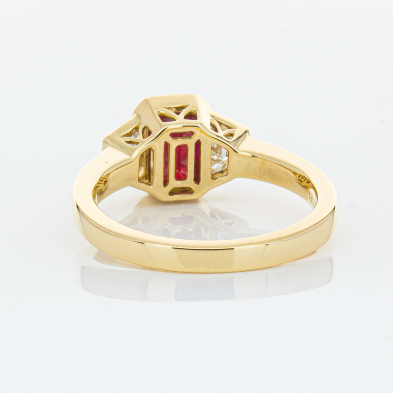 18ct Yellow Gold 1.59ct Ruby & Diamond Ring-Ring-Walker & Hall