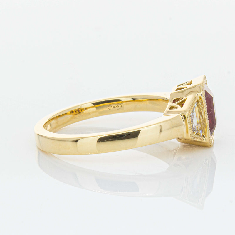 18ct Yellow Gold 1.59ct Ruby & Diamond Ring-Ring-Walker & Hall