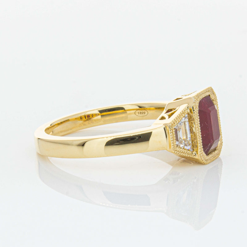 18ct Yellow Gold 1.59ct Ruby & Diamond Ring-Ring-Walker & Hall
