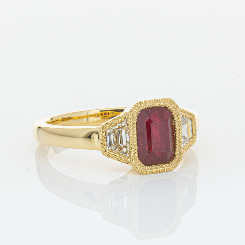 18ct Yellow Gold 1.59ct Ruby & Diamond Ring-Ring-Walker & Hall