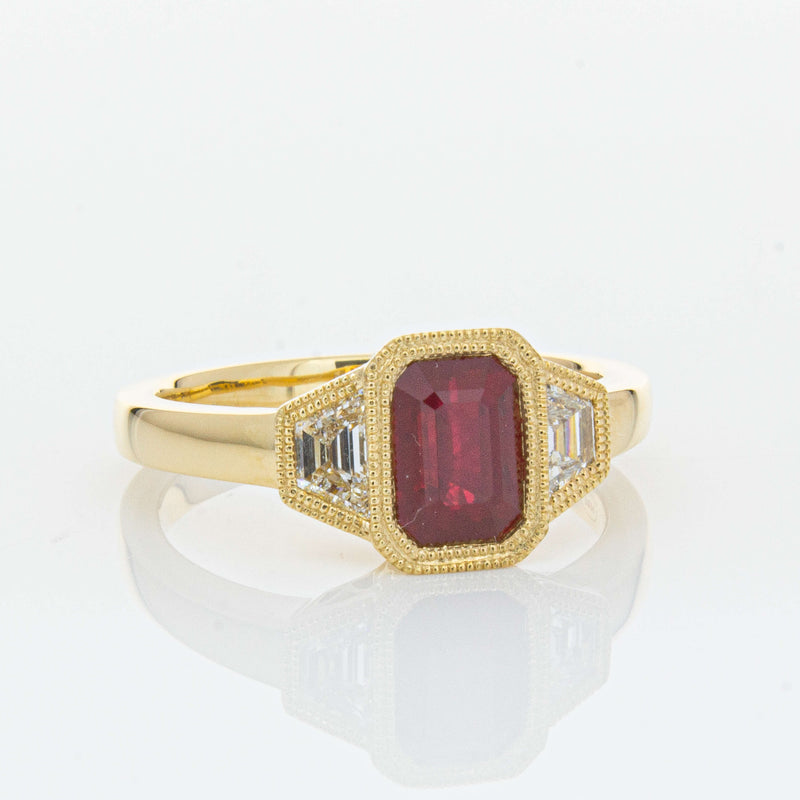 18ct Yellow Gold 1.59ct Ruby & Diamond Ring-Ring-Walker & Hall