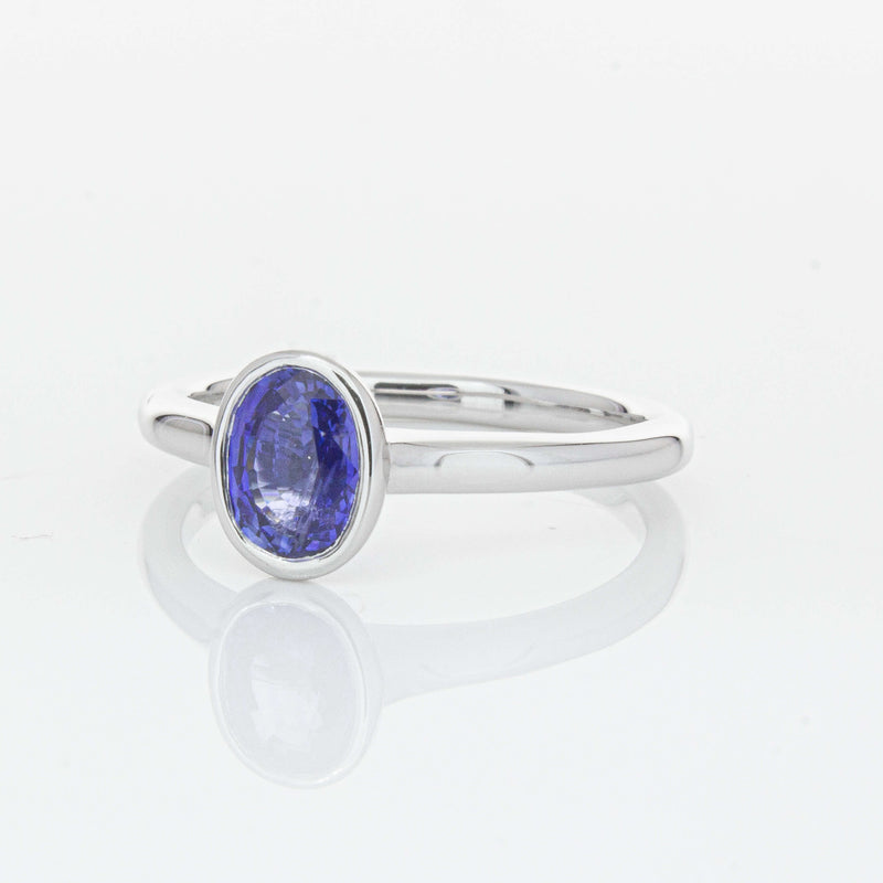 18ct White Gold 1.14ct Sapphire Natalia Ring-Ring-Walker & Hall