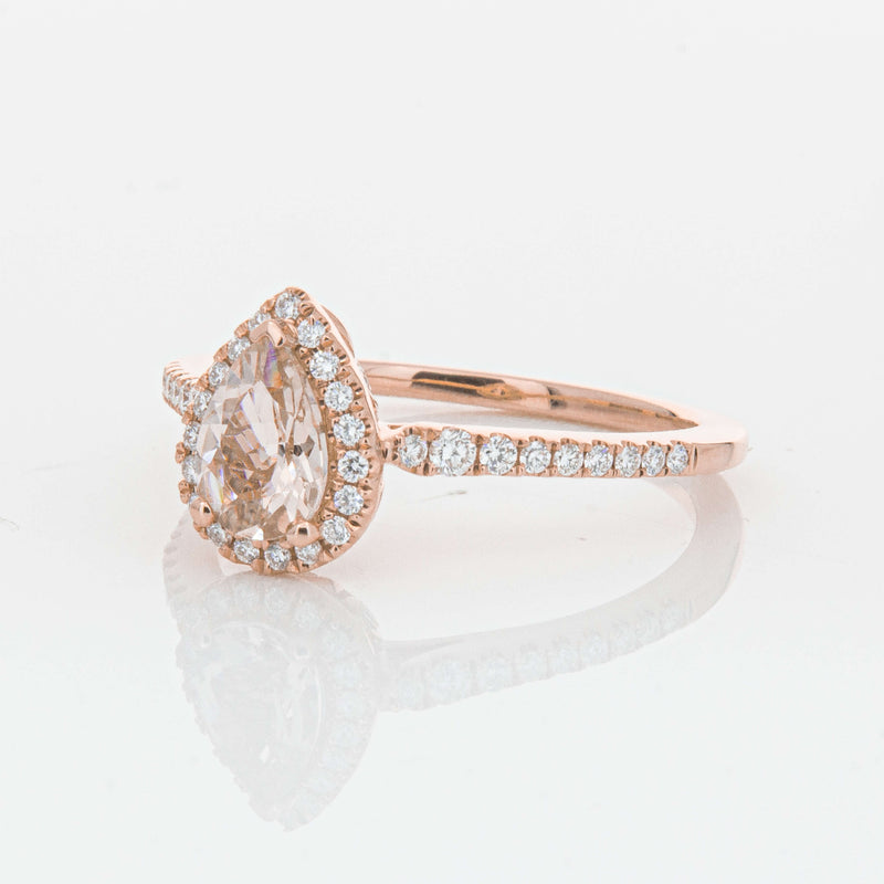 18ct Rose Gold Morganite & Diamond Mini Sierra Ring-Ring-Walker & Hall