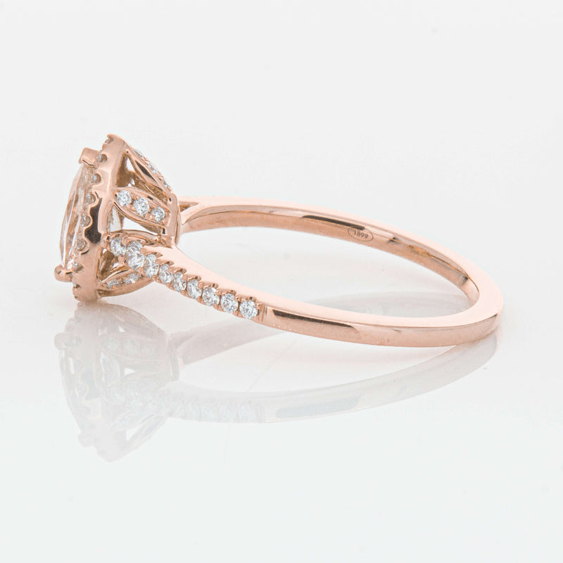 18ct Rose Gold Morganite & Diamond Mini Sierra Ring-Ring-Walker & Hall