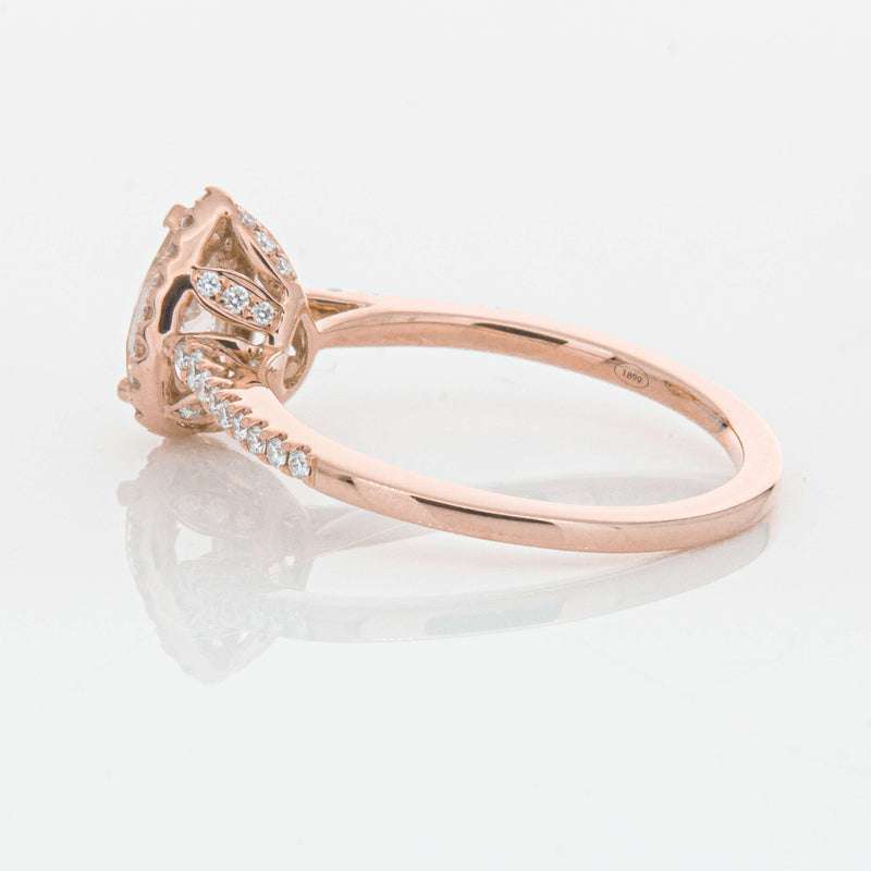 18ct Rose Gold Morganite & Diamond Mini Sierra Ring-Ring-Walker & Hall