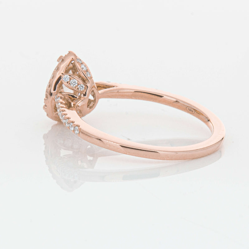 18ct Rose Gold Morganite & Diamond Mini Sierra Ring-Ring-Walker & Hall