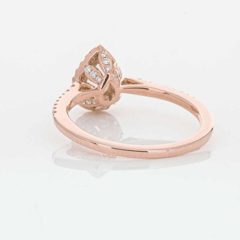 18ct Rose Gold Morganite & Diamond Mini Sierra Ring-Ring-Walker & Hall