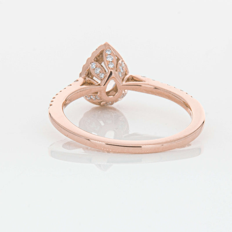 18ct Rose Gold Morganite & Diamond Mini Sierra Ring-Ring-Walker & Hall