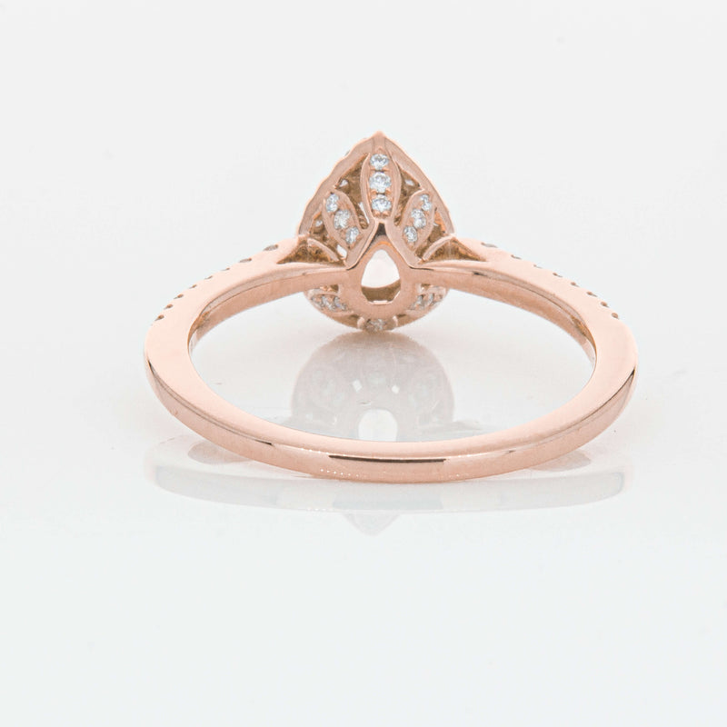 18ct Rose Gold Morganite & Diamond Mini Sierra Ring-Ring-Walker & Hall