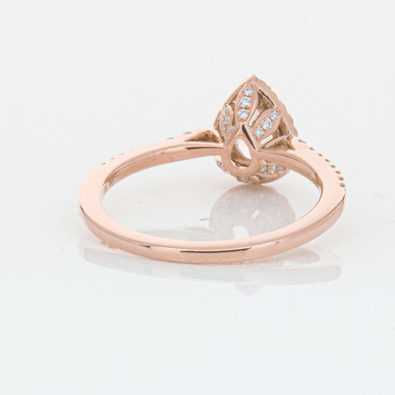 18ct Rose Gold Morganite & Diamond Mini Sierra Ring-Ring-Walker & Hall
