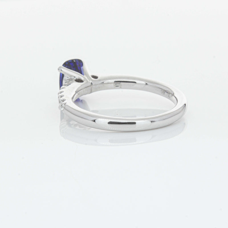 18ct White Gold 1.36ct Sapphire & Diamond Meridien Ring-Ring-Walker & Hall