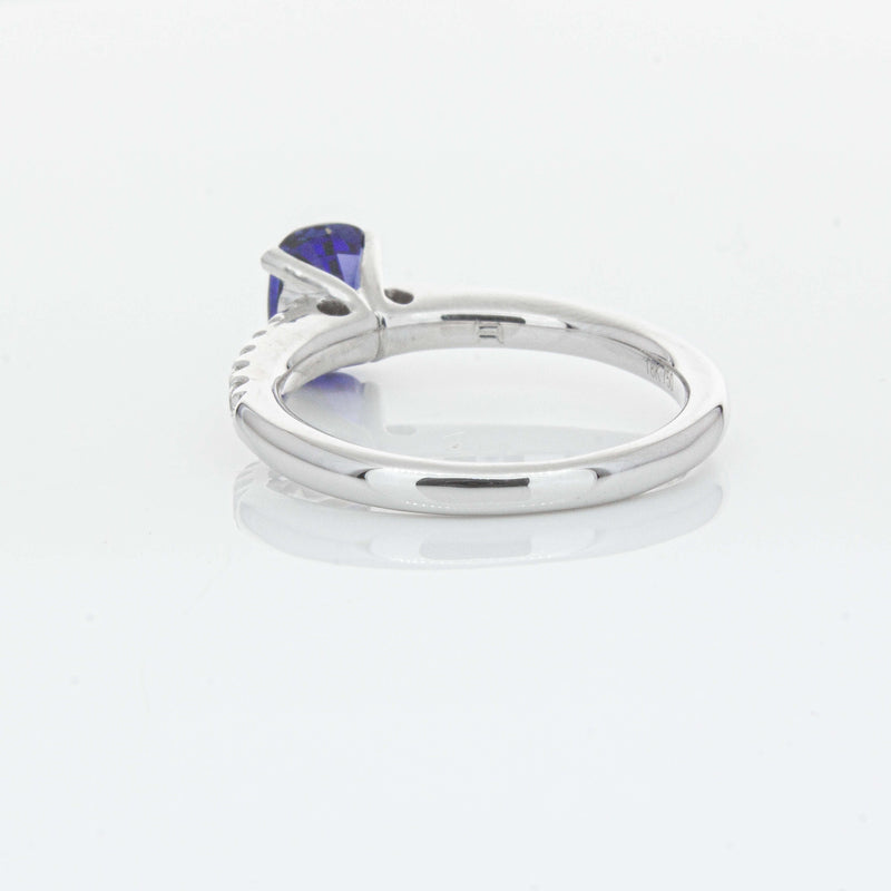 18ct White Gold 1.36ct Sapphire & Diamond Meridien Ring-Ring-Walker & Hall