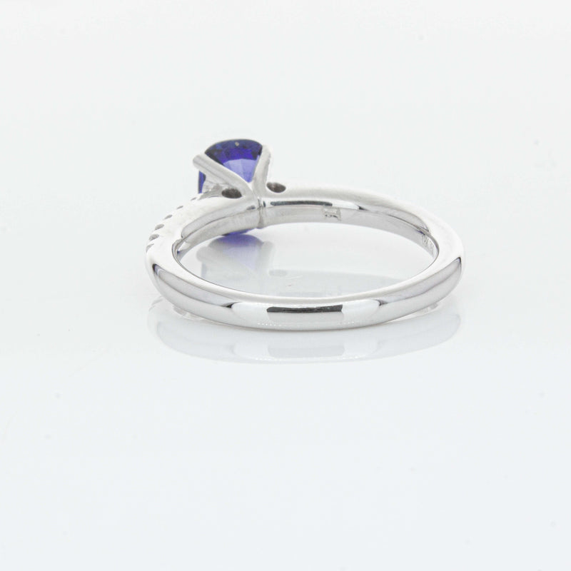 18ct White Gold 1.36ct Sapphire & Diamond Meridien Ring-Ring-Walker & Hall