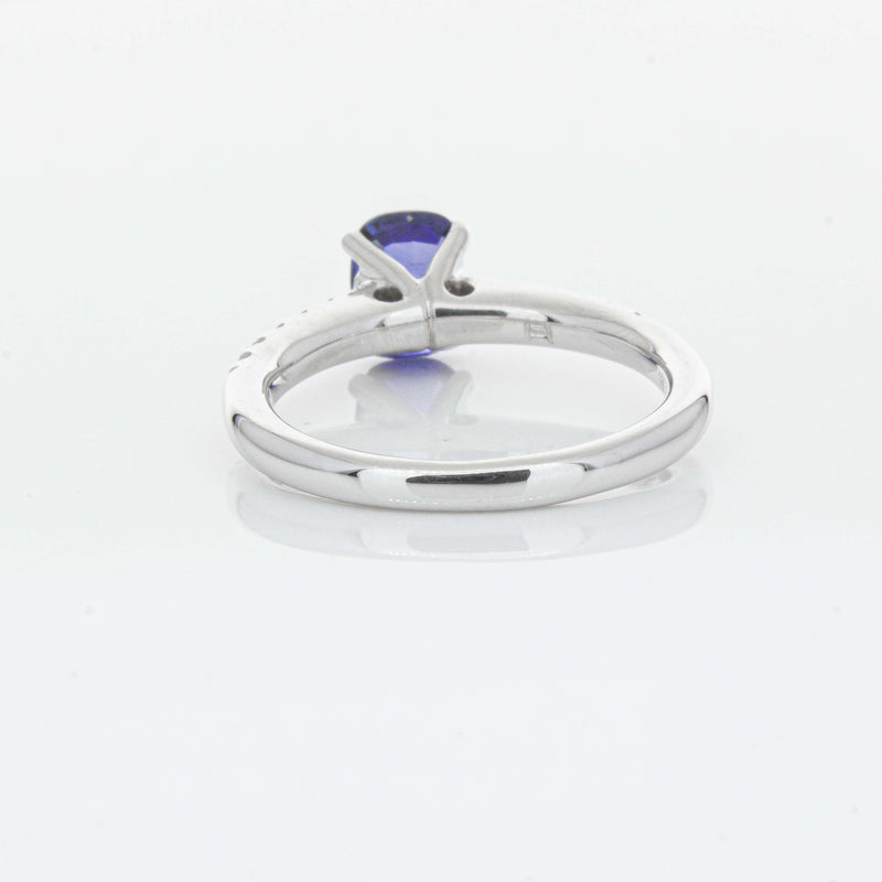 18ct White Gold 1.36ct Sapphire & Diamond Meridien Ring-Ring-Walker & Hall