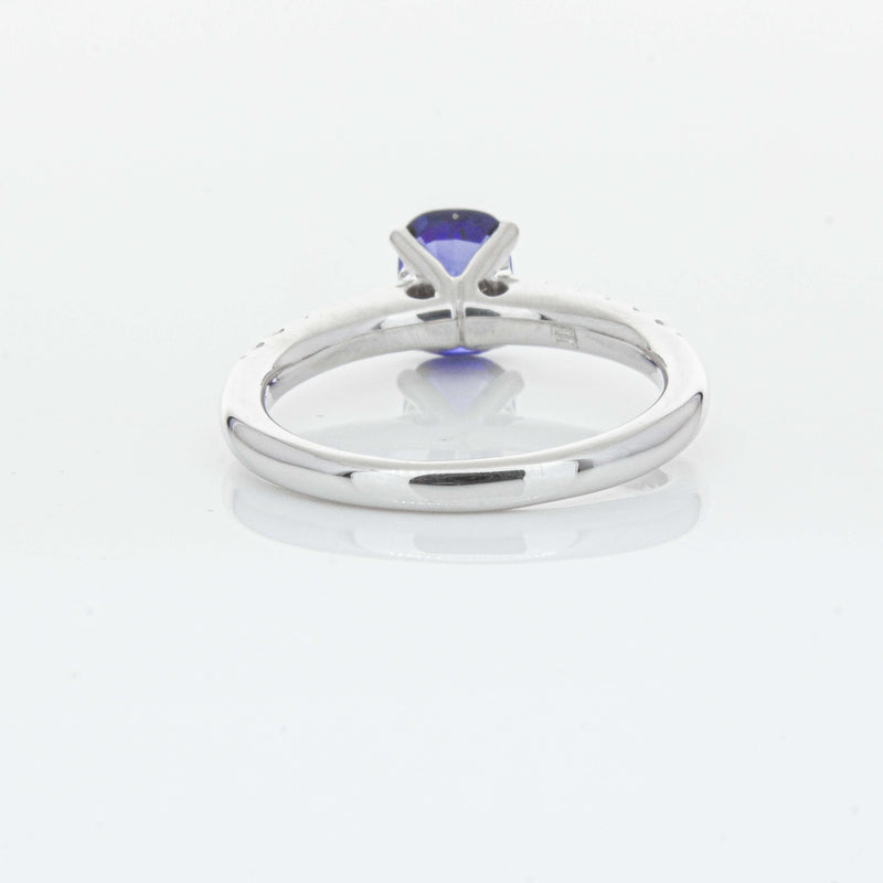 18ct White Gold 1.36ct Sapphire & Diamond Meridien Ring-Ring-Walker & Hall