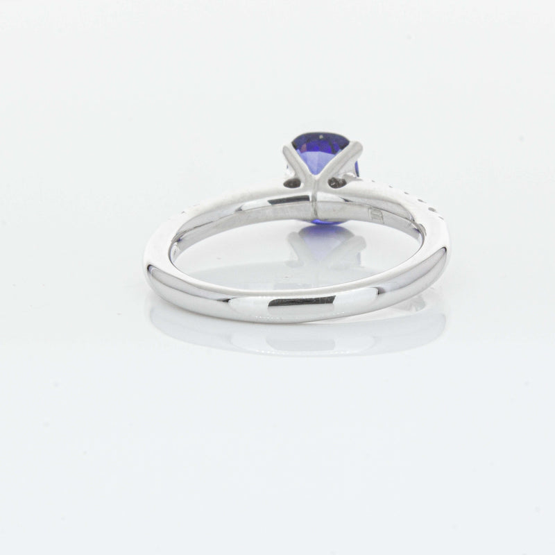 18ct White Gold 1.36ct Sapphire & Diamond Meridien Ring-Ring-Walker & Hall