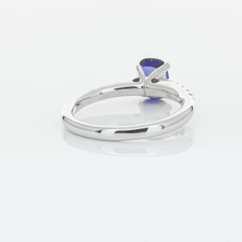 18ct White Gold 1.36ct Sapphire & Diamond Meridien Ring-Ring-Walker & Hall