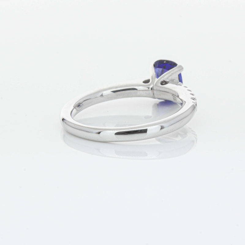 18ct White Gold 1.36ct Sapphire & Diamond Meridien Ring-Ring-Walker & Hall